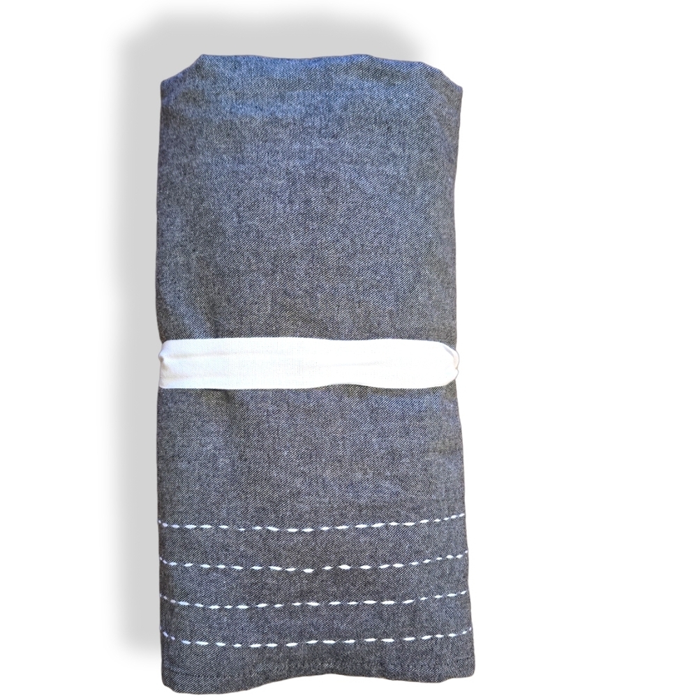 NWT *2 Available* Pottery Barn Kids Mini Stripe Crib Skirt Luxe 100% Cotton Gray